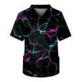 thumbnail image 1 of Huresd Men Graphic Scrubs, Fashion Plus Size Spring Scrubs Man Short Sleeve Work Tie Dye Pocket Soft Scrub Purple S, 1 of 3