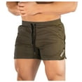 thumbnail image 1 of Huresd Men's Athletic Shorts Gym Workout Short Shorts Casual Shorts Running Bodybuilding 5 Inch Inseam Shorts Khaki M, 1 of 6