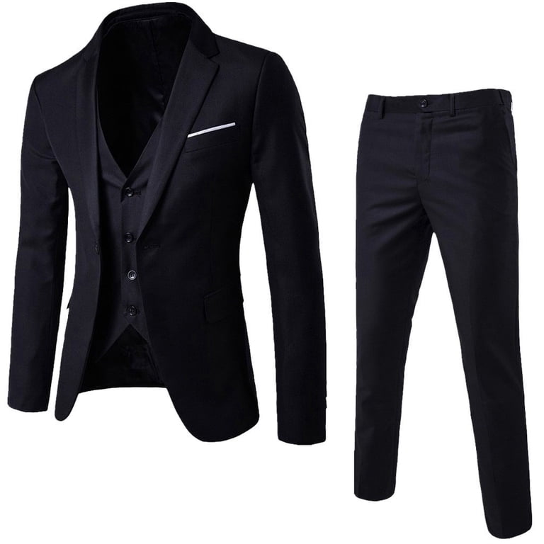 slim fit dress slacks Men's Grey Slim Fit 2-Piece Suit – Jacket + Pants Combination main image 1