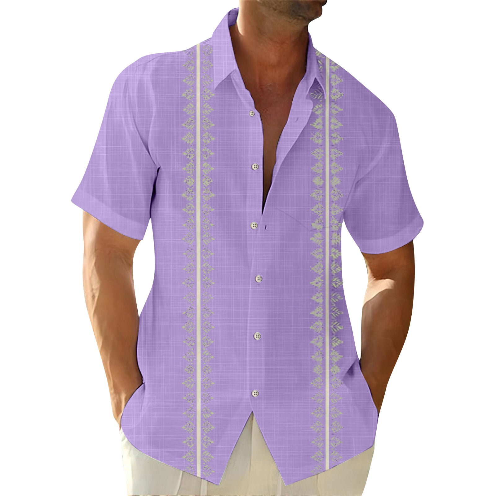 Chemise Lounge Homme Taille S - Marron Clair - Style Rockabilly/cubain - Occasion Très Bon état