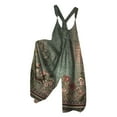 thumbnail image 1 of Huresd Overalls for Women Wide Leg Backless Suspender Overalls Sleeveless Floral Print Loose One Piece Baggy Overalls Dark Green XL, 1 of 5