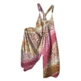 thumbnail image 1 of Huresd Overalls for Women Wide Leg Backless Suspender Overalls Sleeveless Floral Print Loose One Piece Baggy Overalls Pink S, 1 of 5