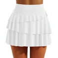 thumbnail image 1 of Huresd Pleated Tennis Skirts for Women High Waisted Golf Skorts Tummy Control Skirts with Shorts Pockets Lightweight White L, 1 of 8
