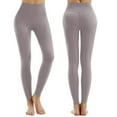 thumbnail image 1 of Huresd Womens High-WaistedFull Length Yoga Pants Tummy Control Stretchy Workout Lounge Legging 28'' Khaki L, 1 of 5
