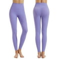 thumbnail image 1 of Huresd Womens High-WaistedFull Length Yoga Pants Tummy Control Stretchy Workout Lounge Legging 28'' Light Purple M, 1 of 7