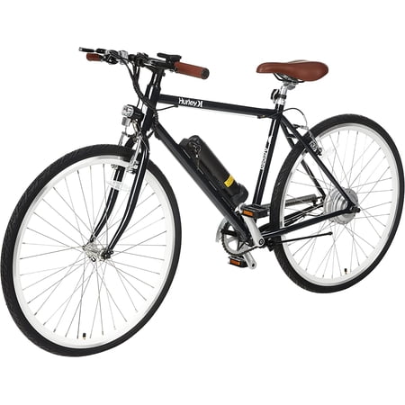 Hurley Electric Bikes Amped Urban Single Speed E-Bike (Blue Sea, Large / 19)