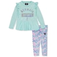thumbnail image 1 of Hurley Baby Girls' 2-Piece Mermaid Leggings Set Outfit - aqua/multi, 3t (Toddler), 1 of 3