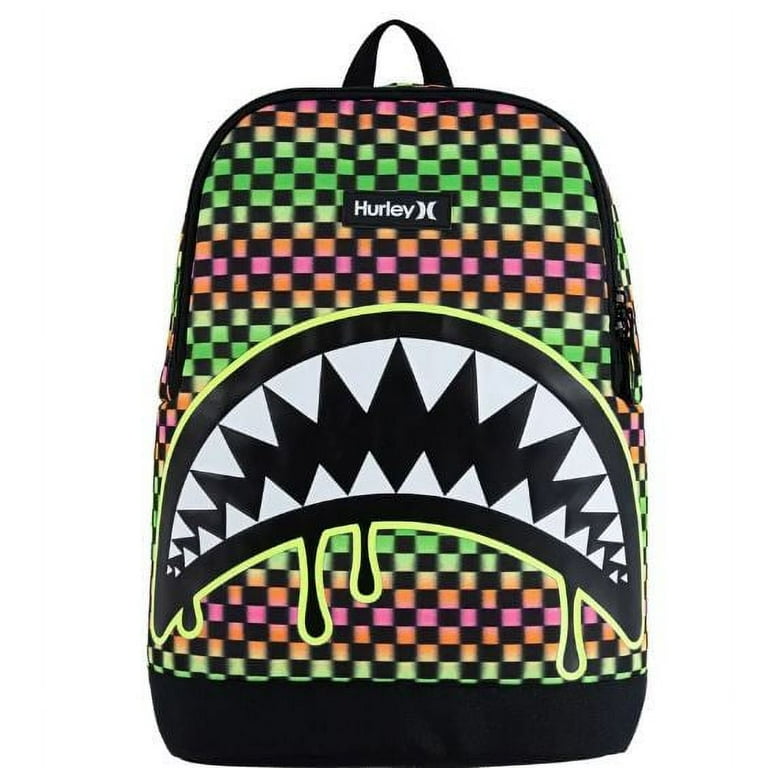 Hurley Backpack Voltage Green Checkerboard 15 Laptop Pocket