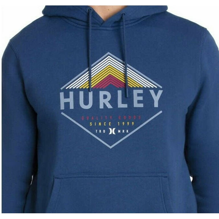 Hurley Blue Fleece Pullover Hoodie Sweater Size Men Small Walmart