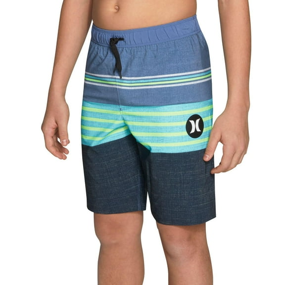 Hurley Boy's 4 Way Stretch Quick Dry Back Pocket Swim Shorts (Ocean Fog, 4)