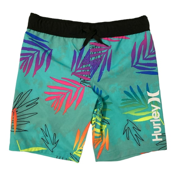 Hurley Boy's 4 Way Stretch Quick Dry Swim Shorts (Tropical, 7/8)