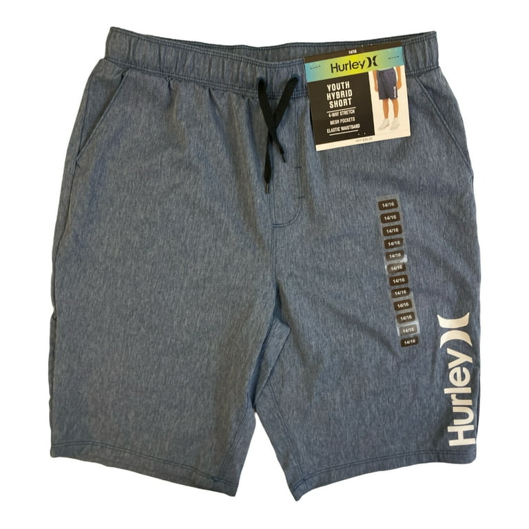Hurley Boy s Adjustable Waist 4 Way Stretch Hybrid Short Navy 18 20