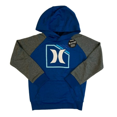 Hurley Boy's H2O-Dri French Terry Solar Moisture Wicking Hoodie (Blue, 6/7)