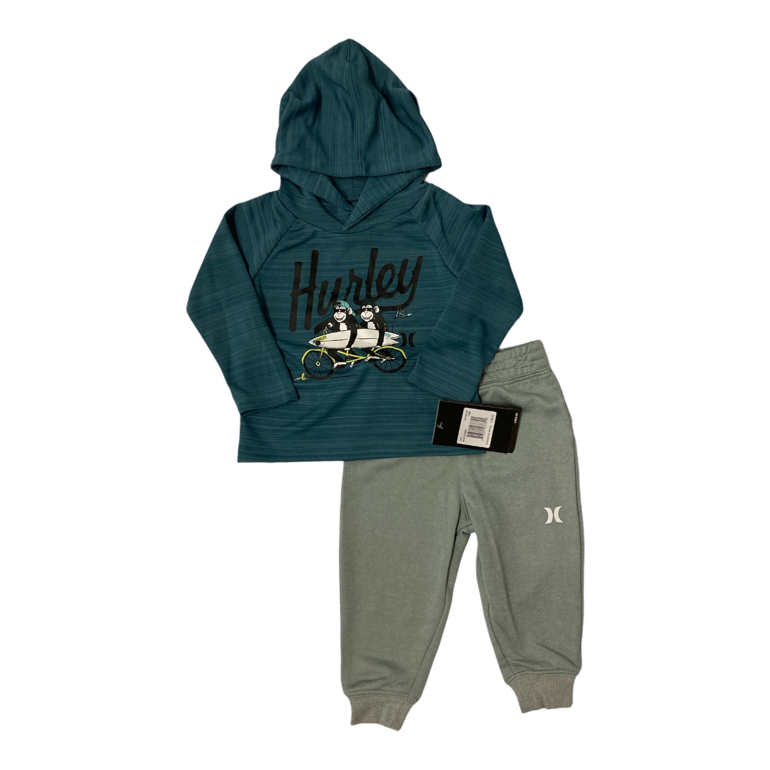 Hurley Boy s Lightweight Graphic Logo Hoodie Jogger Set 12M