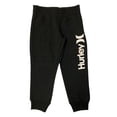 thumbnail image 1 of Hurley Boy's Soft & Warm Elastic Waist Fleece Jogger Pants (Black, 4), 1 of 2