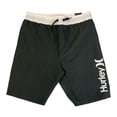 thumbnail image 1 of Hurley Boys Classic Logo Back Pocket Drawstring Pull On Swim Board Trunks (Black, L), 1 of 2