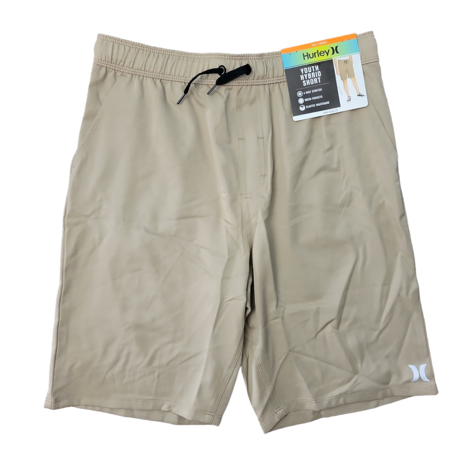 Hurley Boys Hybrid 4-way Stretch Fabric Quick Dry Drawstring Shorts ...