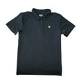 thumbnail image 1 of Hurley Boys Performance Short Sleeve 3-Button Comfortable Jersey Stretch Polo (Black, S (6/7)), 1 of 1