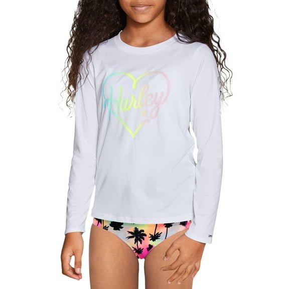 Hurley Girl's Long Sleeve Dri-Fit UPF 50+ Swim Shirt (5/6)