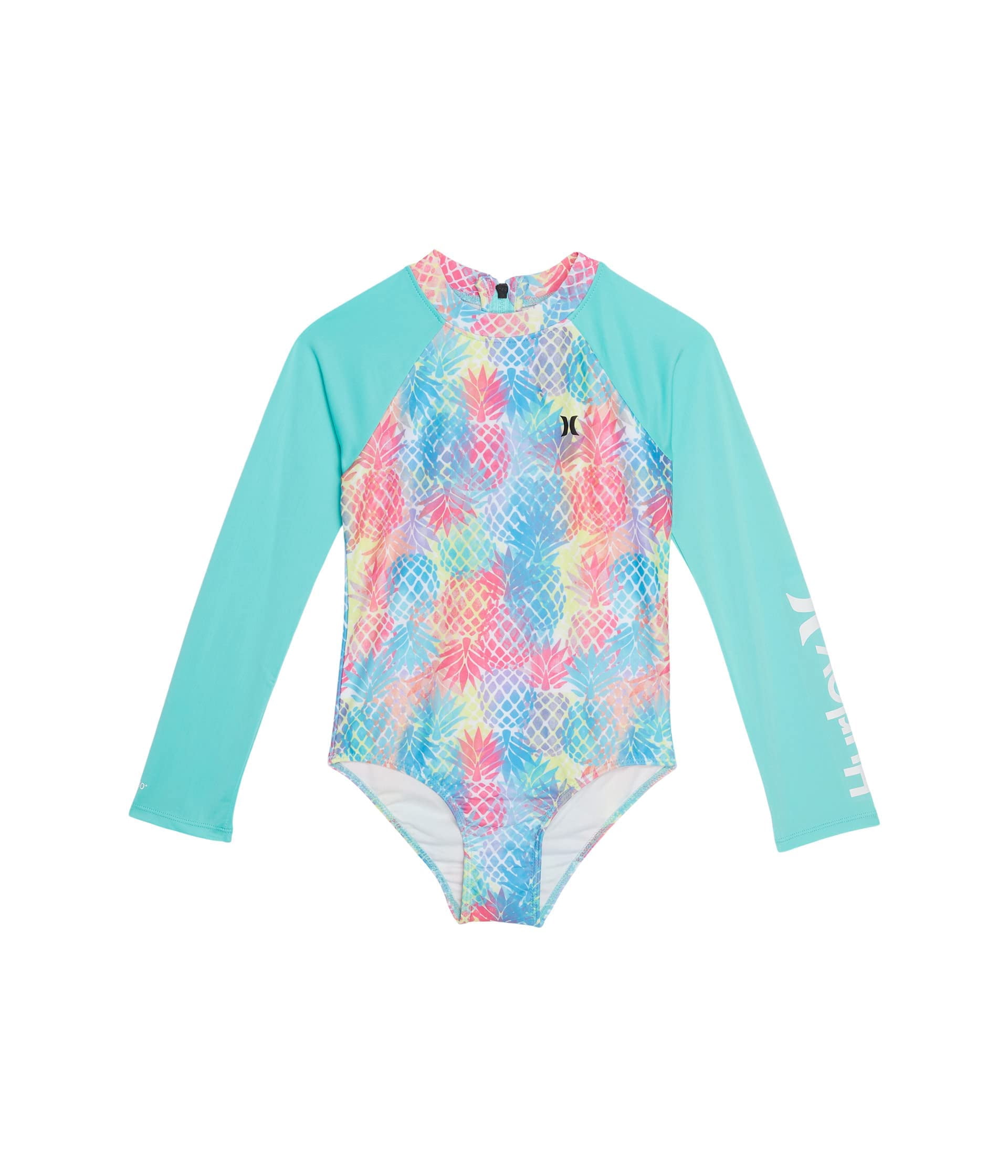 Hurley Girls' Long Sleeve Boxy Tee With Matching Hair Band – Soft, Comfy & Stylish Surf Vibes