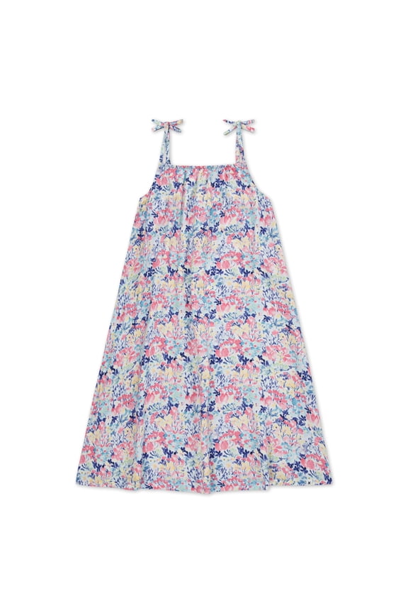 Girls Casual Dress, Multi Floral, Large