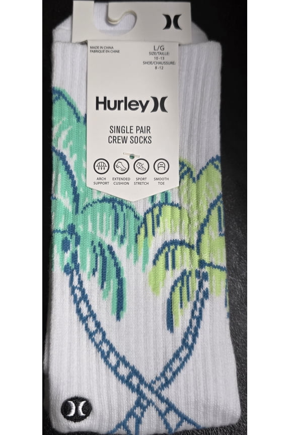 H2O Dri Stripe Crew Socks, H2O Dri Fabric, Arch Support, Cushioned Footbed