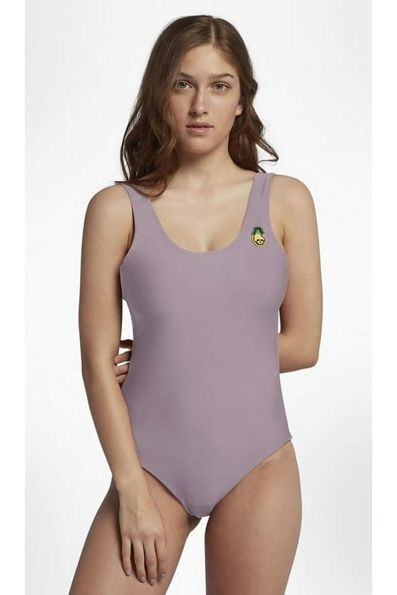 LILAC Quick Dry Pineapple One Piece Swimsuit, US Small