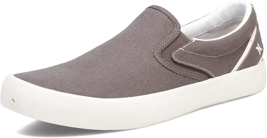 Hurley Men s Arlo Slip On Casual Slipon Sneakers Skate Shoe Grey 9.5 Walmart