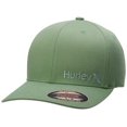 thumbnail image 1 of Hurley Men's Baseball Cap - Corp Stretch Fitted Hat, Size Small-Medium, Green, 1 of 6