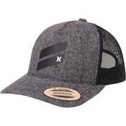 Hurley Mens Baseball Cap - Icon Slash Curved Brim Trucker Hat, Size One Size, Solid Black