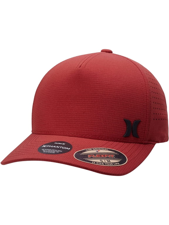 Men's Baseball Cap - Phantom Advance Stretch Fitted Hat, UPF 50, Size Large-X-Large, Burgundy