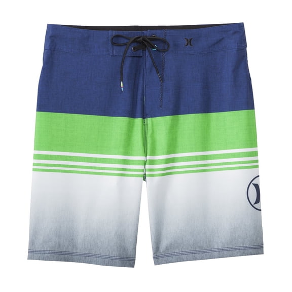Hurley Men's Boundary Secure Tie Blue/Green/Grey Boardshort Classic Swim Bottom