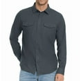 thumbnail image 1 of Hurley Men's Brushed Flannel Long Sleeve Button Up Shirt (Charcoal Heather, XXL), 1 of 1