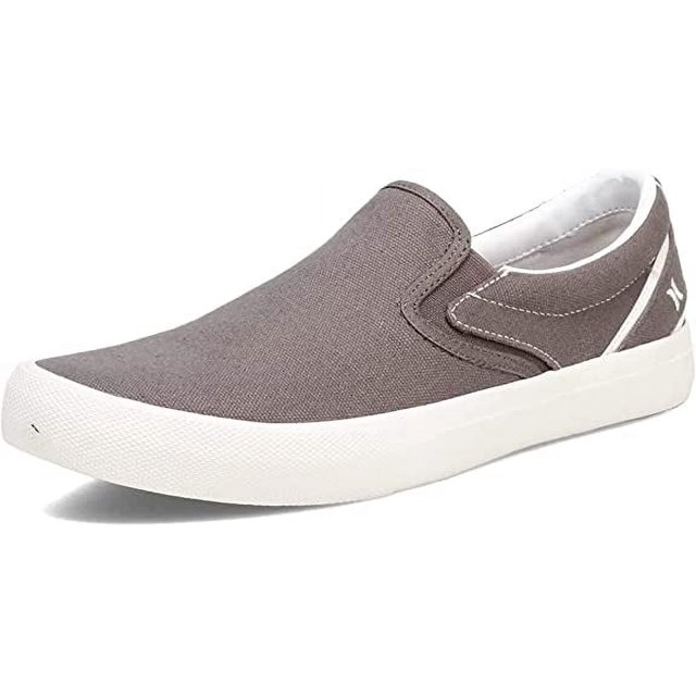 Hurley Men's Canvas SlipOn Casual Canvas Shoe (Grey, 9)