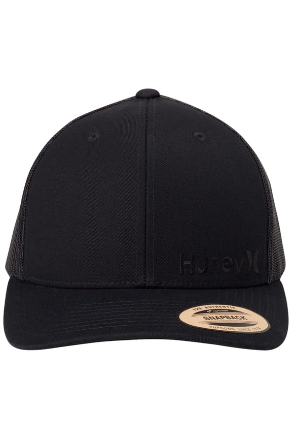Men's Cap - Corp Snap Back Trucker Hat, Size One Size, Black on Black