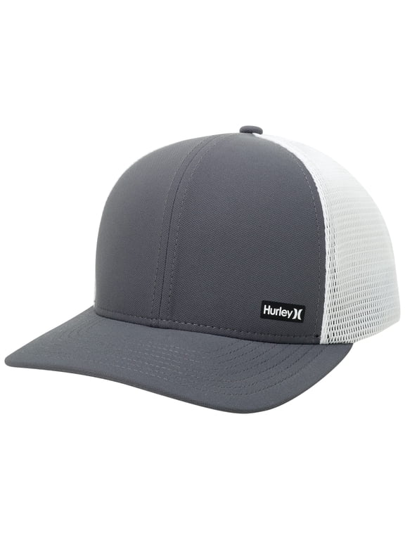 Men's Caps - League H2O Dri Fit Snap Back Trucker Hats for Men (S-XL), Grey/White