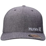 Hurley Men's Caps - Flexfit Curve Bill Baseball Cap - Summer Hats for Men (S-XL), Size Small-Medium, Light Grey