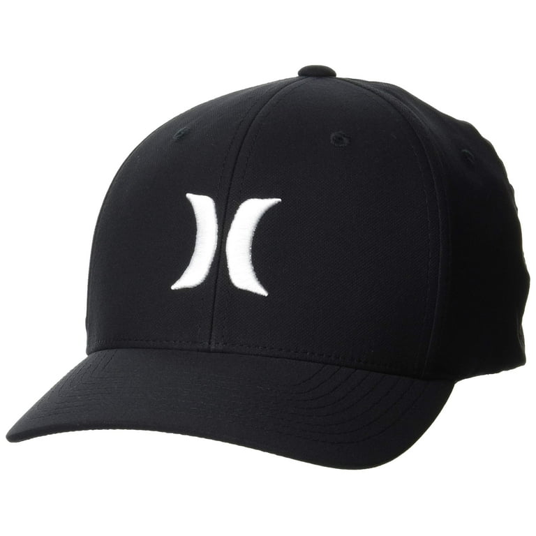 Hurley メンズ ワンアンドオンリー Flexfitキャップ ブラック US サイズ: Large/X-Large カラー: ブラック Hurley Men's Dri-Fit One & Only Flexfit Baseball Cap, Black/White