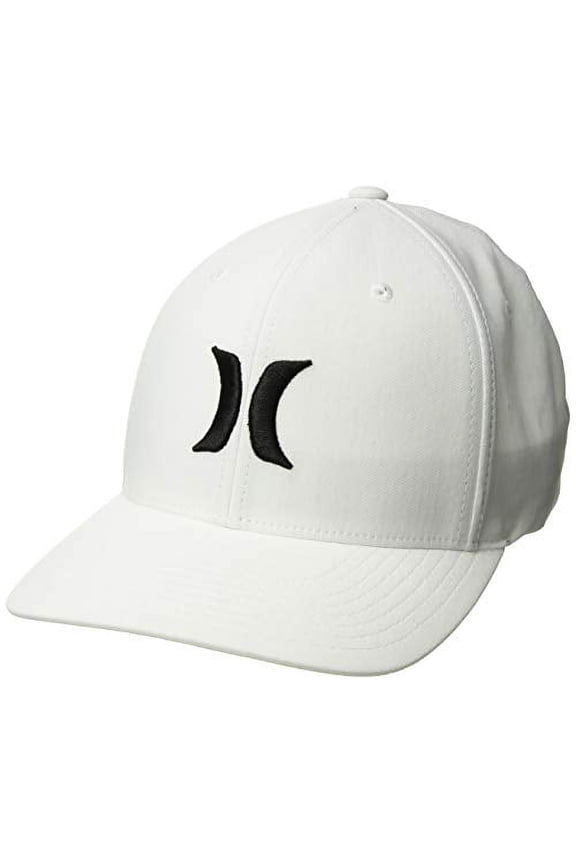 Men's Dri-Fit One & Only Flexfit Baseball Cap, White/Black, L-XL