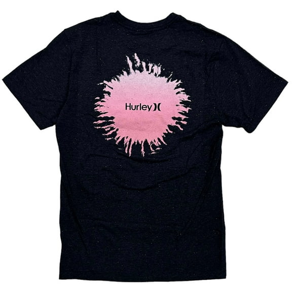 Hurley Men's Everyday Regrind Dye Hole Short Sleeve Tee T-Shirt (Small, Black)