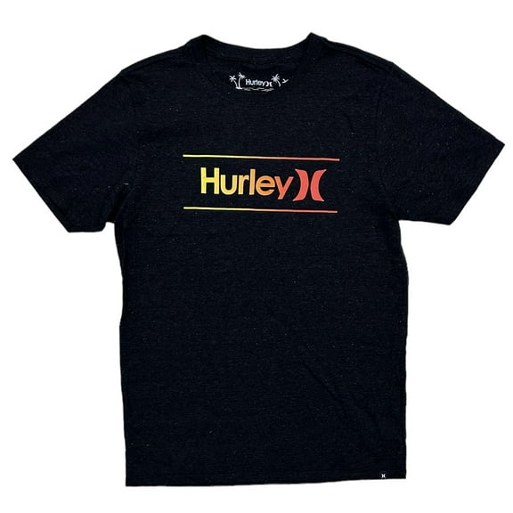 Hurley Men's Everyday Regrind One and Only Gradiation Short Sleeve Tee T-Shirt (Large, Black)