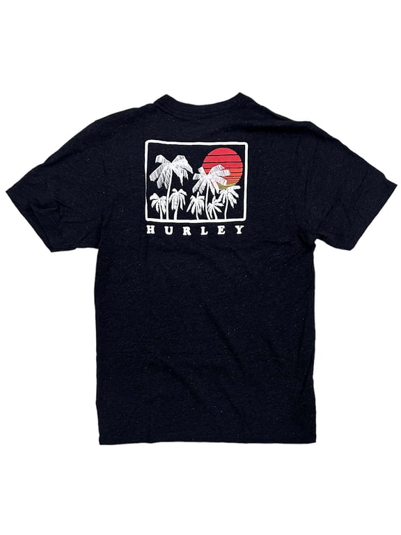 Men's Everyday Regrind Sunsesh Tropical Palm Trees Tee T-Shirt (Medium, Black)
