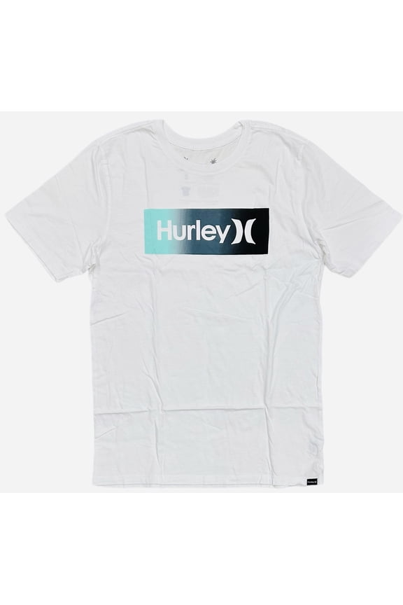 Men's Everyday Washed One and Only Boxed Gradient Short Sleeve Tee T-Shirt (Small, White)
