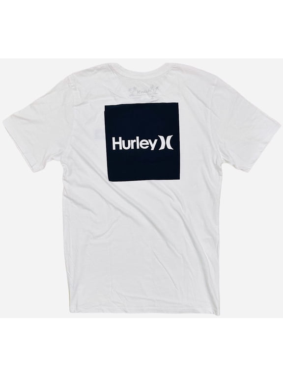 Men's Everyday Washed One and Only Boxed Logo Short Sleeve Tee T-Shirt (Medium, White)