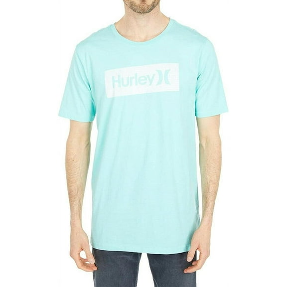 Hurley Men's Everyday Washed One and Only Boxed Texture Short Sleeve Tee T-Shirt (Large, Tropical Twist)