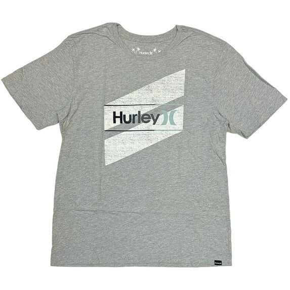 Hurley Men's Everyday Washed One and Only Slashed Short Sleeve Tee T-Shirt (Large, Grey)