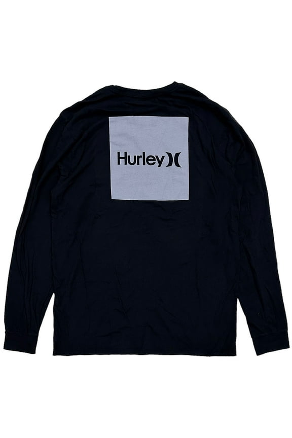 Men's Everyday Washed One and Only Solid Long Sleeve Tee T-Shirt (Medium, Black)