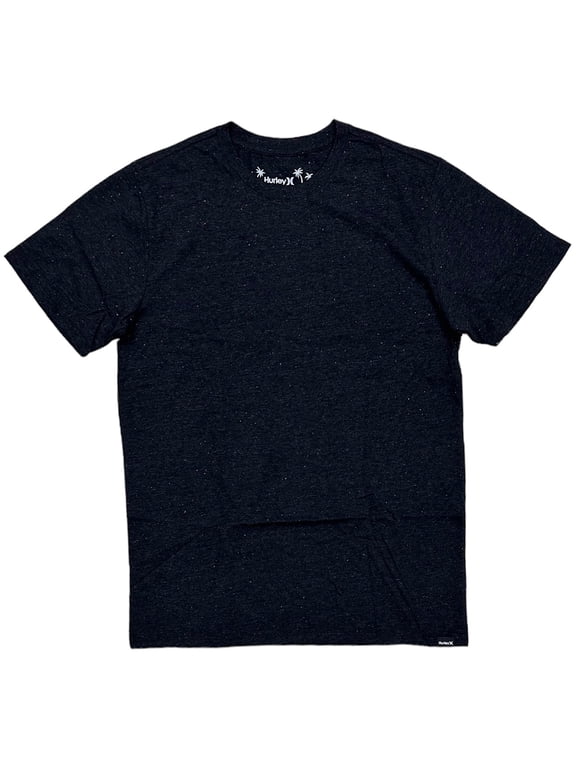 Men's Everyday Washed Premium Staple Short Sleeve Tee T-Shirt (Medium, Black With Dot Sprinkle)