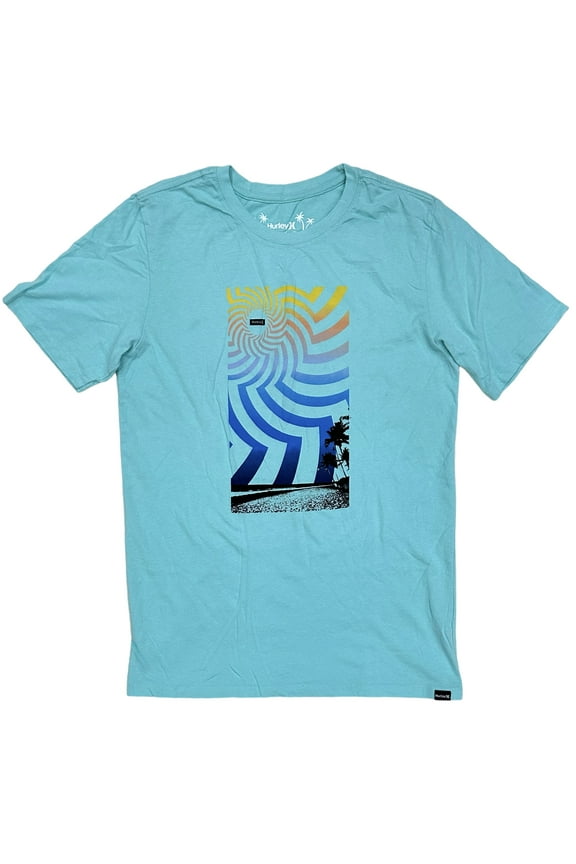 Men's Everyday Washed Tripical Short Sleeve Tee T-Shirt (Medium, Tropical Twist)