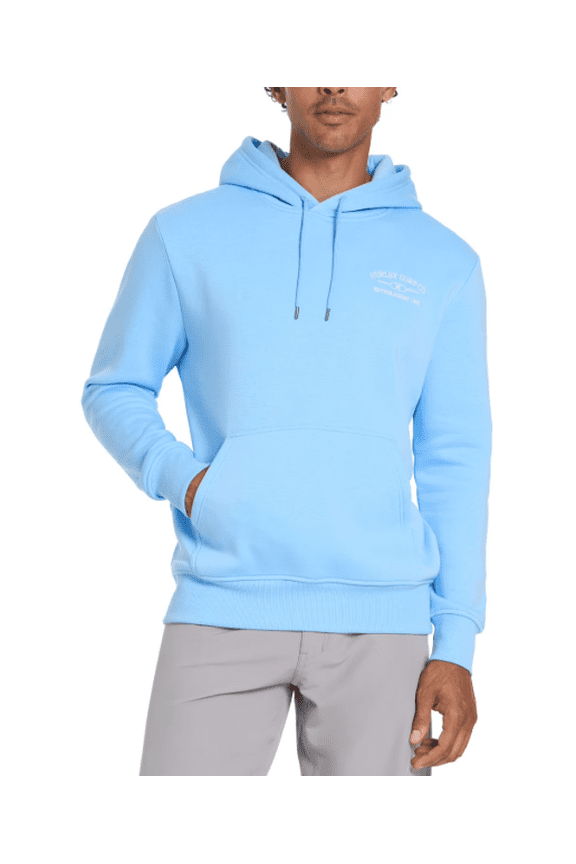 Mens Fleece Hoodie Blue XXL